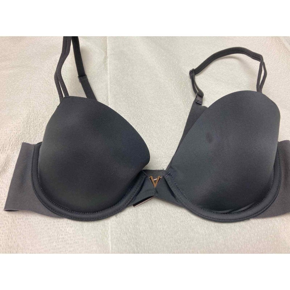 VICTORIAS SECRET TSHIRT BRA BLACK 32C PUSH UP UNDERWIRE‎ ADJUSTABLE STRAPS